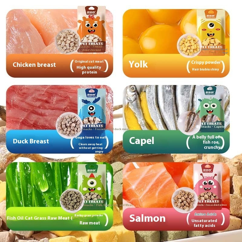 Pet Freeze-dried Snacks Egg Yolk Chicken Grains Dog Cat Snacks