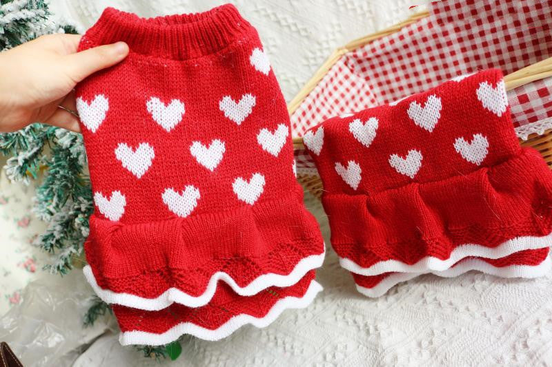 Princess Dress New Year Festive Warm Sweater Dog Christmas