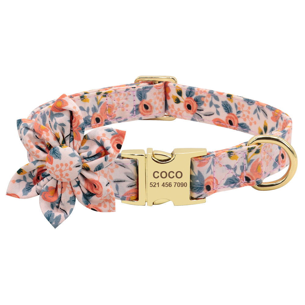 Pet Dog Collar Lettering Anti-Lost Collar