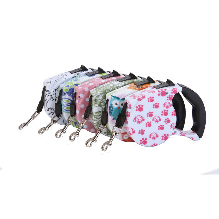Automatic Cute Dog Walker Traction Rope Flat Rope Traction Device Dog Rope Multicolor