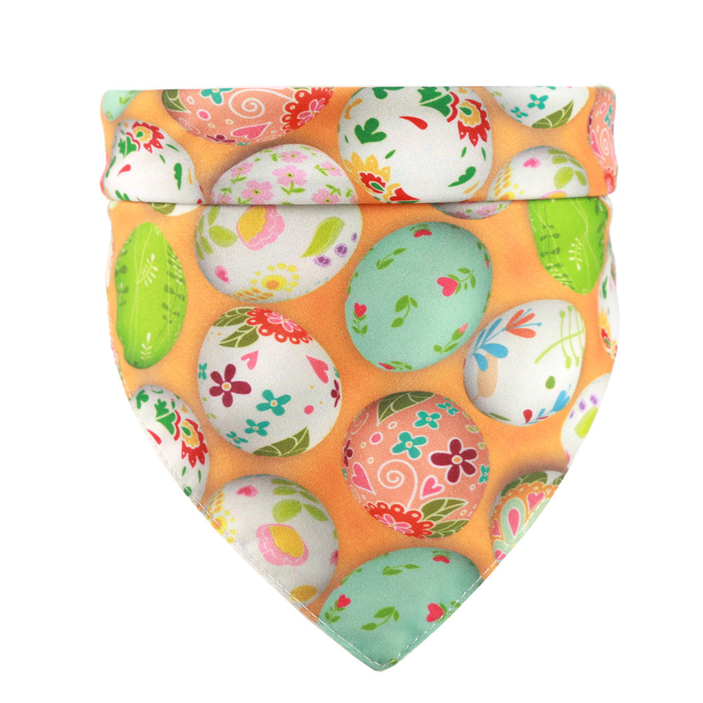 New Cross-Border Easter Pet Dress Up Bunny Egg Scarf Saliva Towel Easter Holiday Supplies For Cats And Dogs