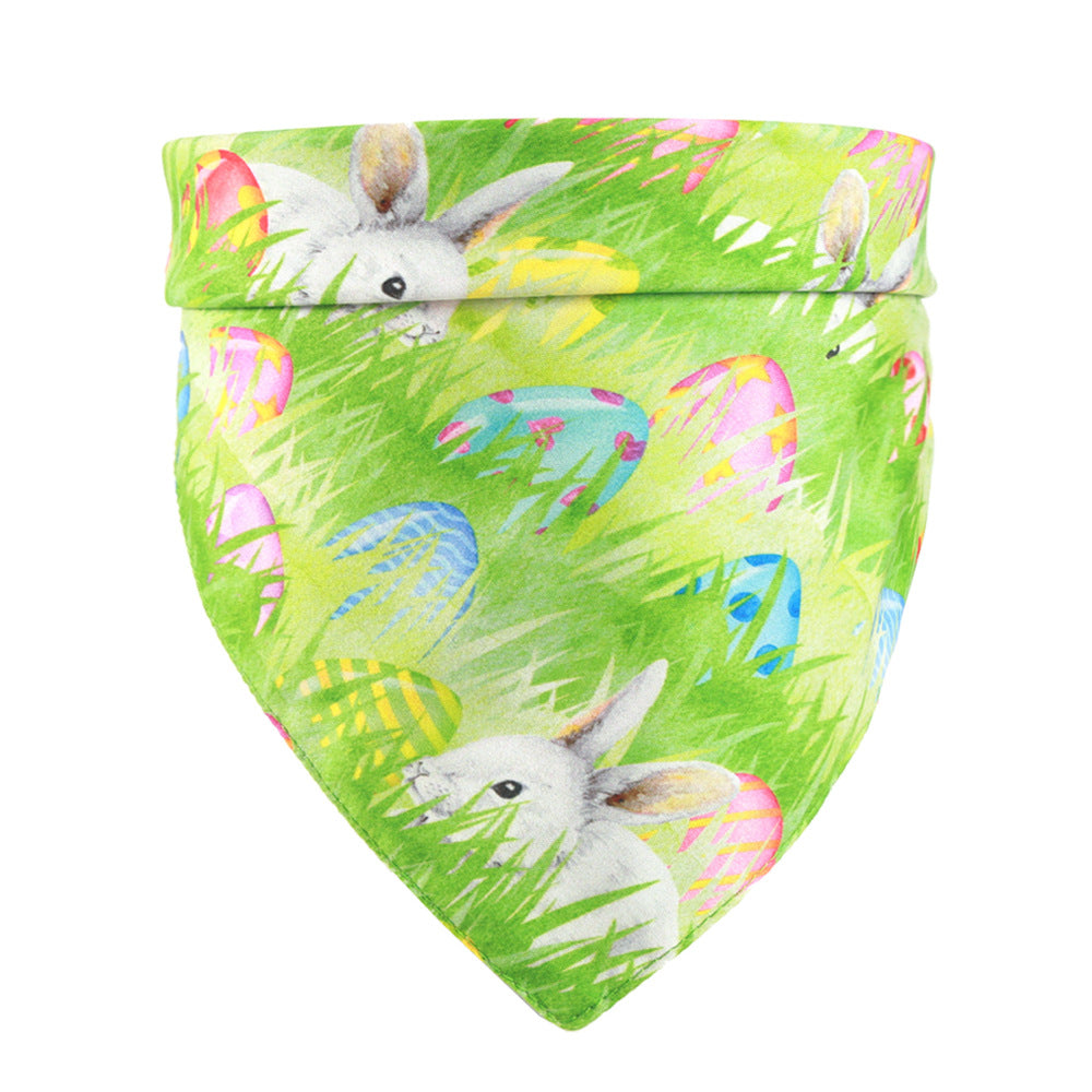 New Cross-Border Easter Pet Dress Up Bunny Egg Scarf Saliva Towel Easter Holiday Supplies For Cats And Dogs