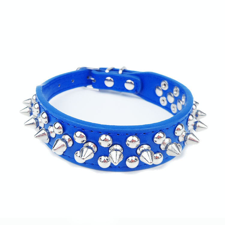 Leather Pet Collar Round Studded Dog