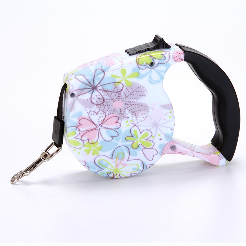 Automatic Cute Dog Walker Traction Rope Flat Rope Traction Device Dog Rope Multicolor