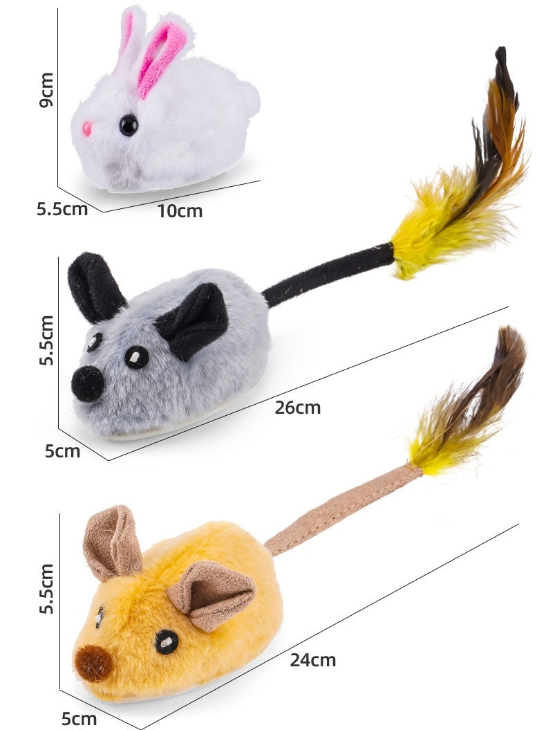 Cat Toy Self-Hi Relieving Boredom Simulation Sound Plush Smart Mouse