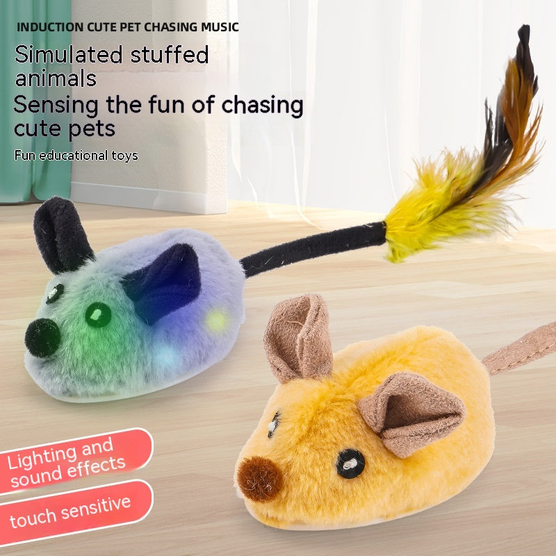 Cat Toy Self-Hi Relieving Boredom Simulation Sound Plush Smart Mouse