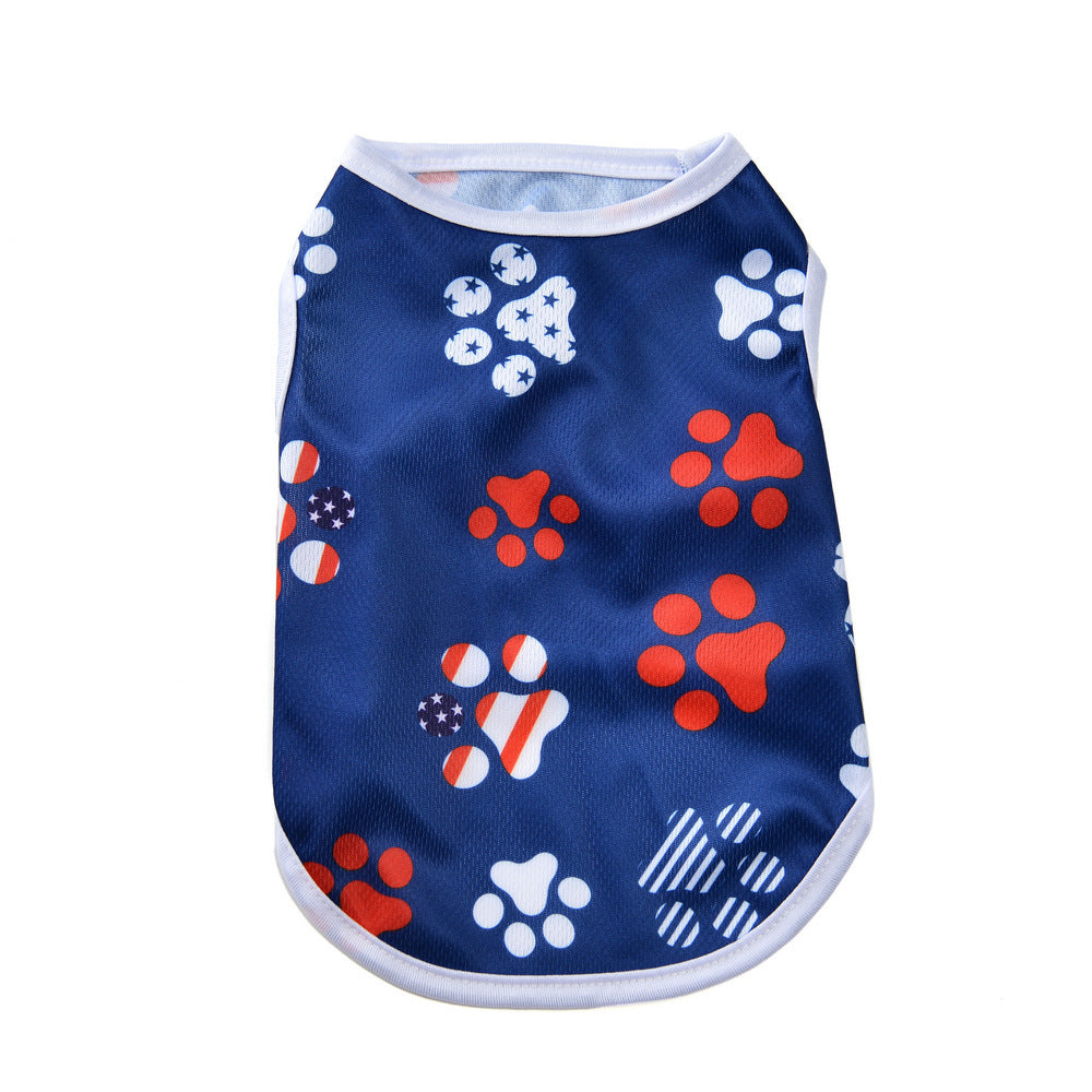 Independence Day Pet Thin Breathable Vest