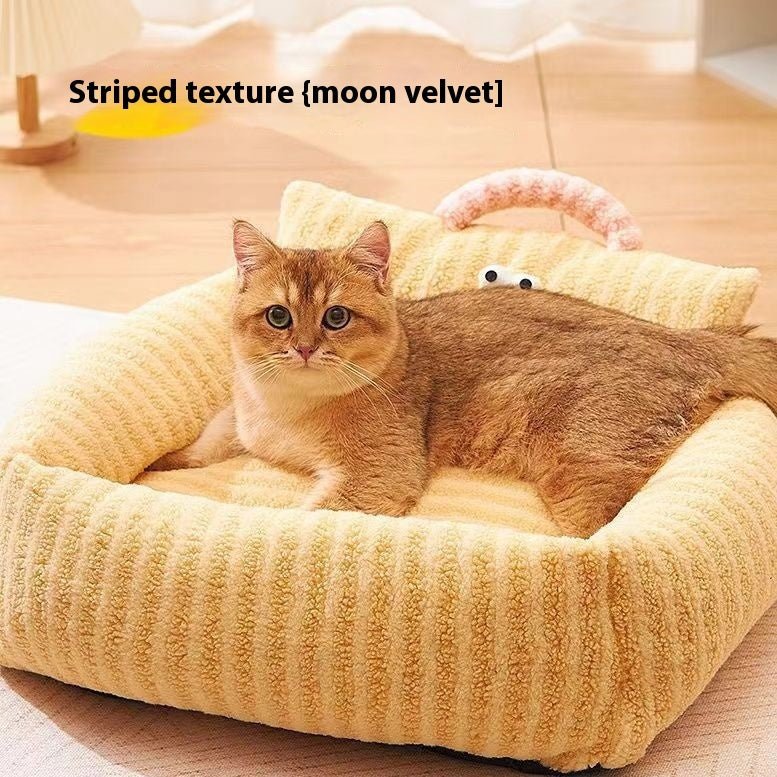 Creative And Cute Striped Pet Sofa Nest