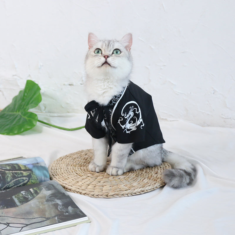 mall dog Dragon Robe anti hair pet clothing