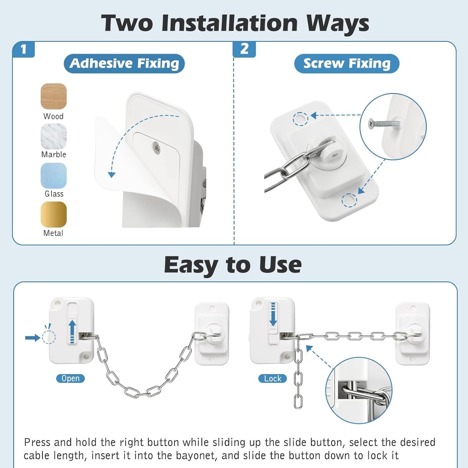 Cat Door Latch And Door Stopper Adjustable Cat Door Strap Soft Foam Door Pinch Guard Keep Dogs And Children Out Of Litter Box Cat Feeder No Need For Cat Door And Cat Gate