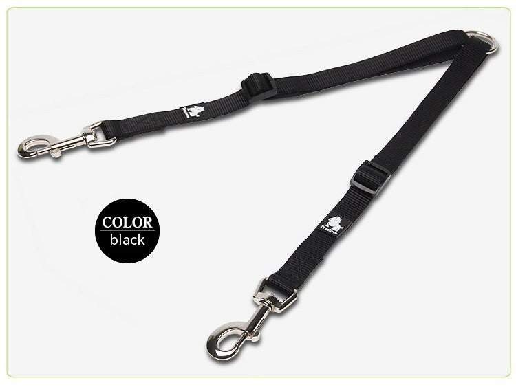 Pet Dog Double Head Two Traction Rope