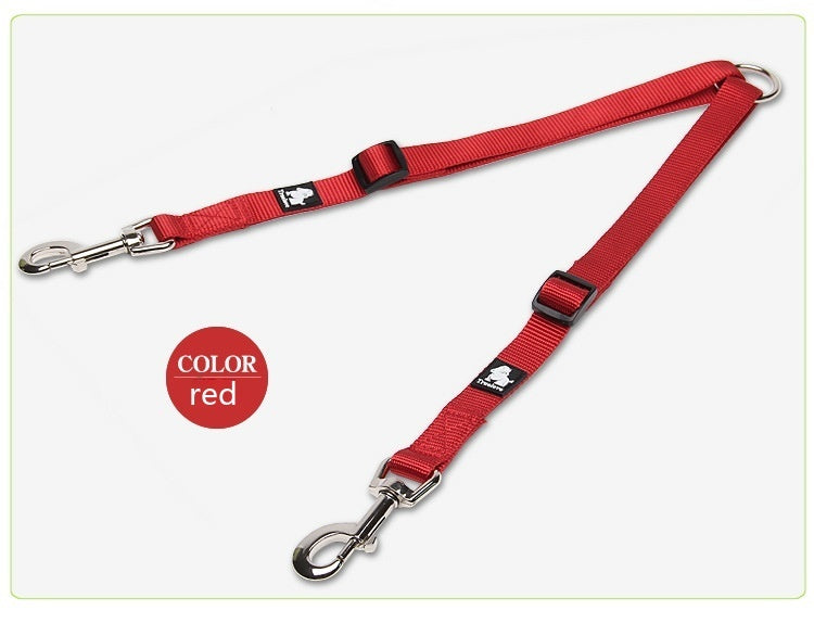 Pet Dog Double Head Two Traction Rope