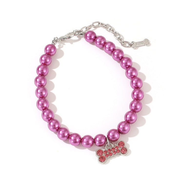 Pet Supplies Collar Pearl Cat Necklace Ornament