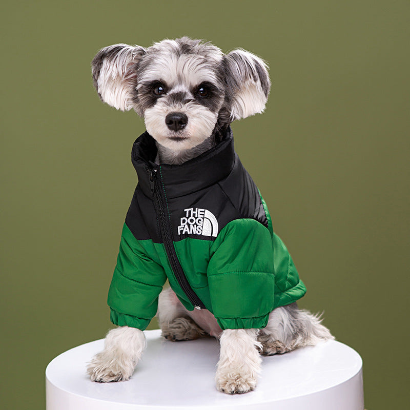 Pet Clothes Trendy Brand Dog Face Cotton Clothes Windproof And Rainproof Shell Jacket