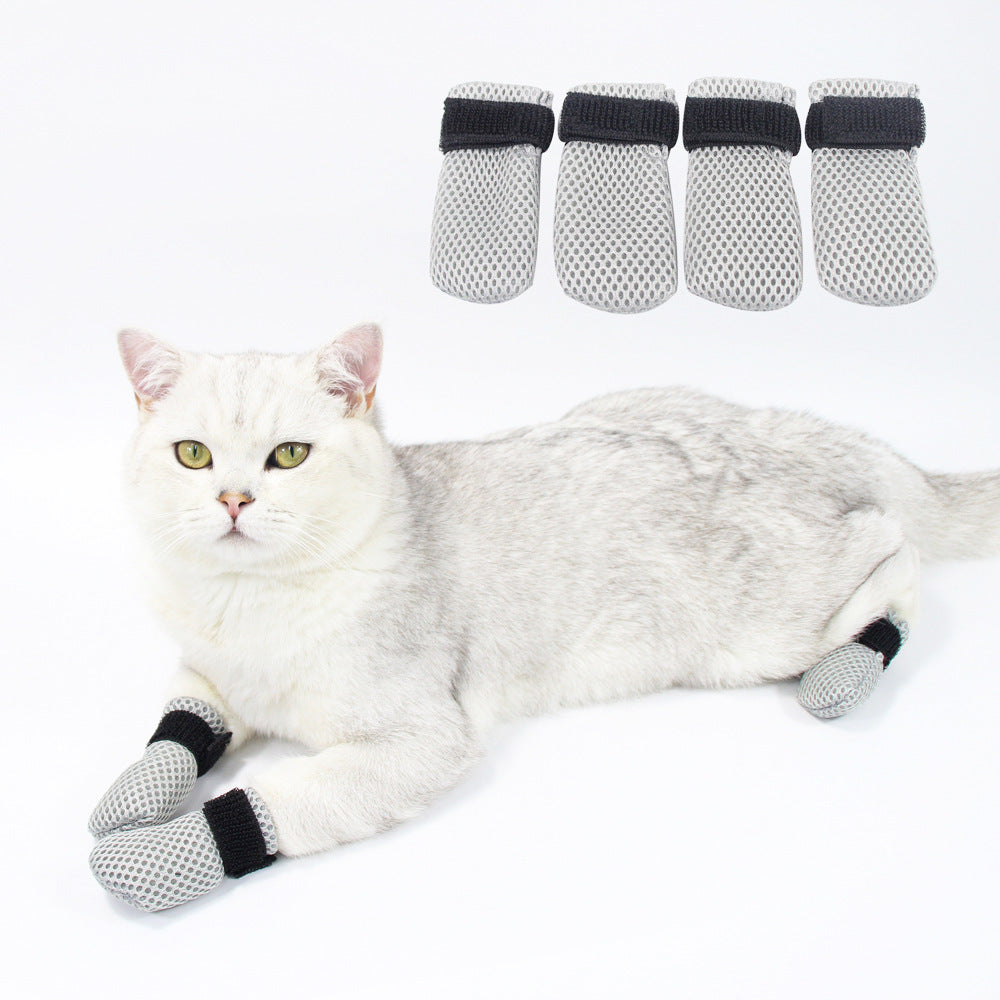 Bath Feeding Medicine Injection Cat Foot Cover Anti-scratch Soft And Warm