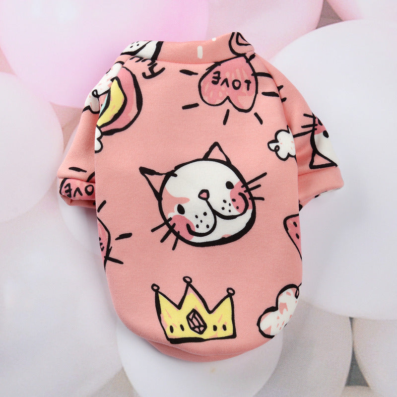 Young autumn and winter small dog pet clothes