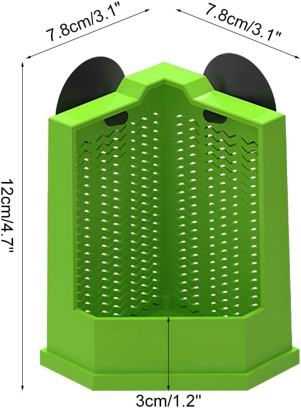 Bearded Dragon Feeder Corner Reptile Feeder Box Wall-Mounted Terrarium Feeder With Suction Cups For Lizard Iguana Gecko Bearded Dragon