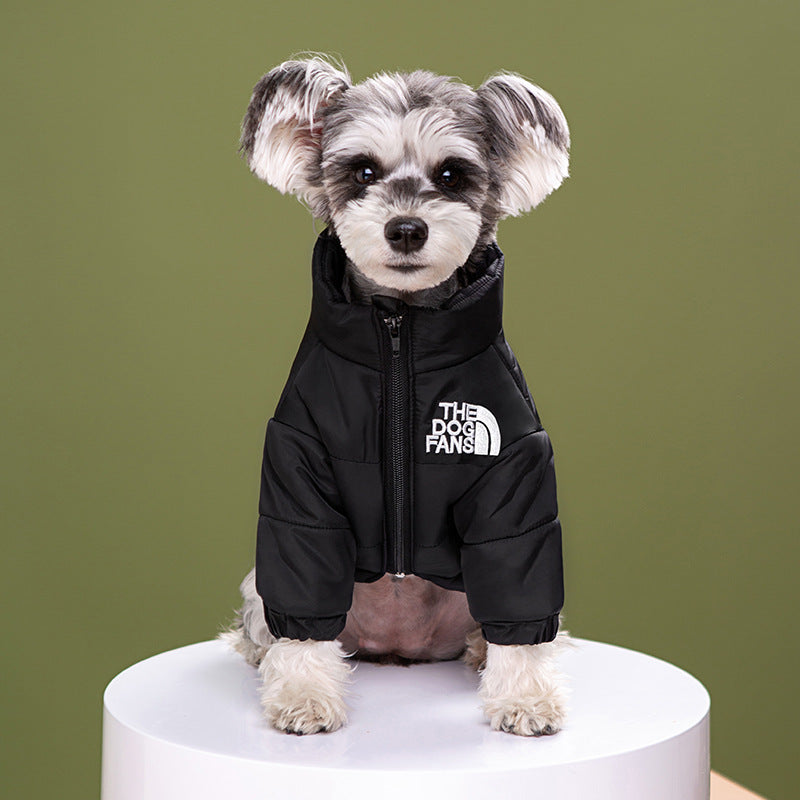 Pet Clothes Trendy Brand Dog Face Cotton Clothes Windproof And Rainproof Shell Jacket