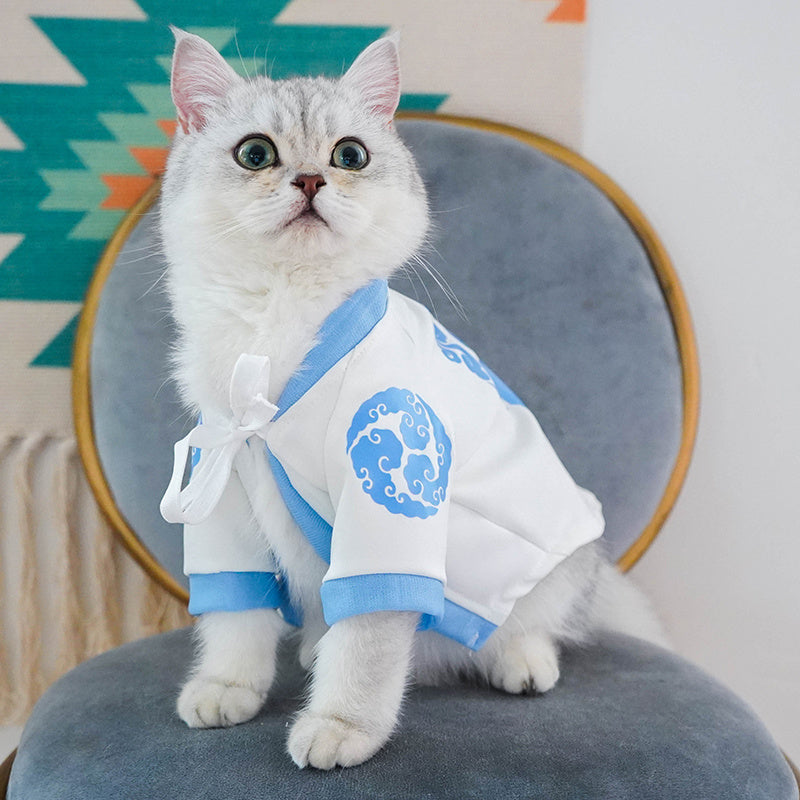 mall dog Dragon Robe anti hair pet clothing