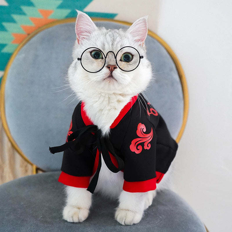 mall dog Dragon Robe anti hair pet clothing