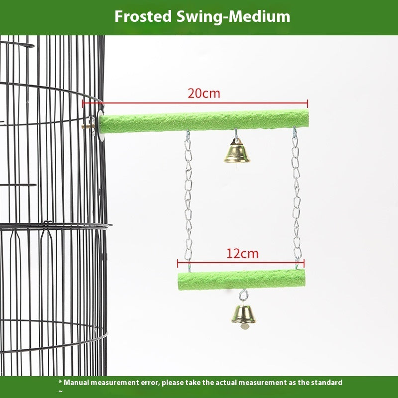 Parrot Solid Wood Stand Rod Swing Grinding Claw Toy