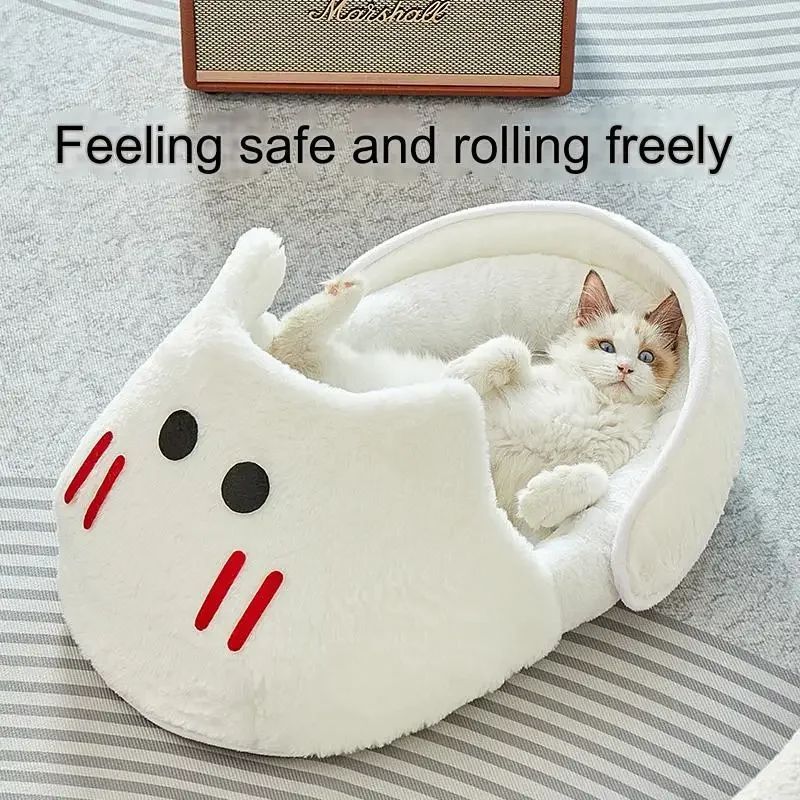 Portable Plush Slipper Cat Bed Pet Mattress Warm Soft Comfortable Basket Sleeping Bag Nest Beds For Cat And Dog Pet Accessories
