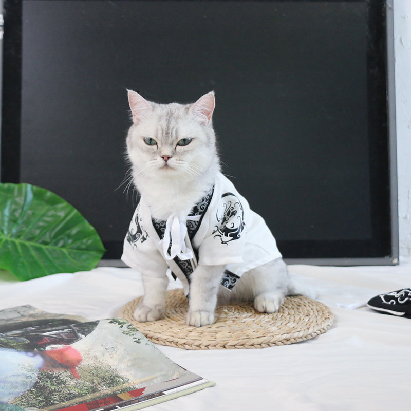 mall dog Dragon Robe anti hair pet clothing