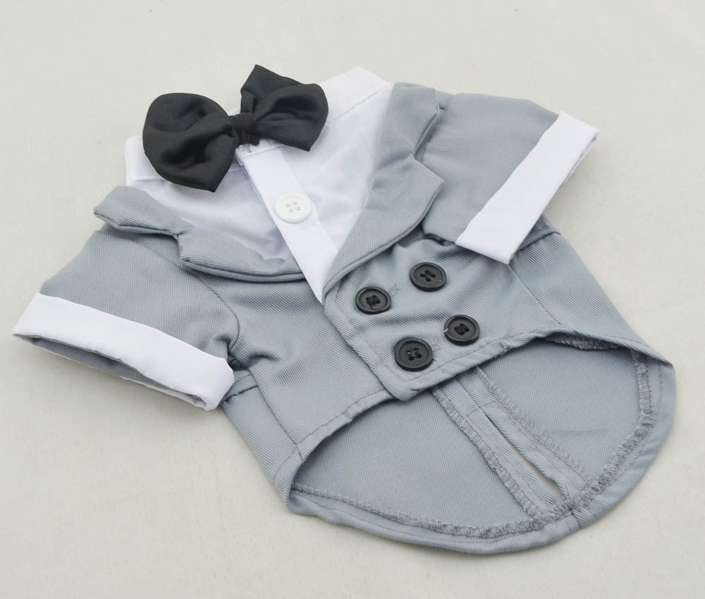 Pet Clothes Big Dog Dress Pet Clothing Puppy Suit Bow Tie