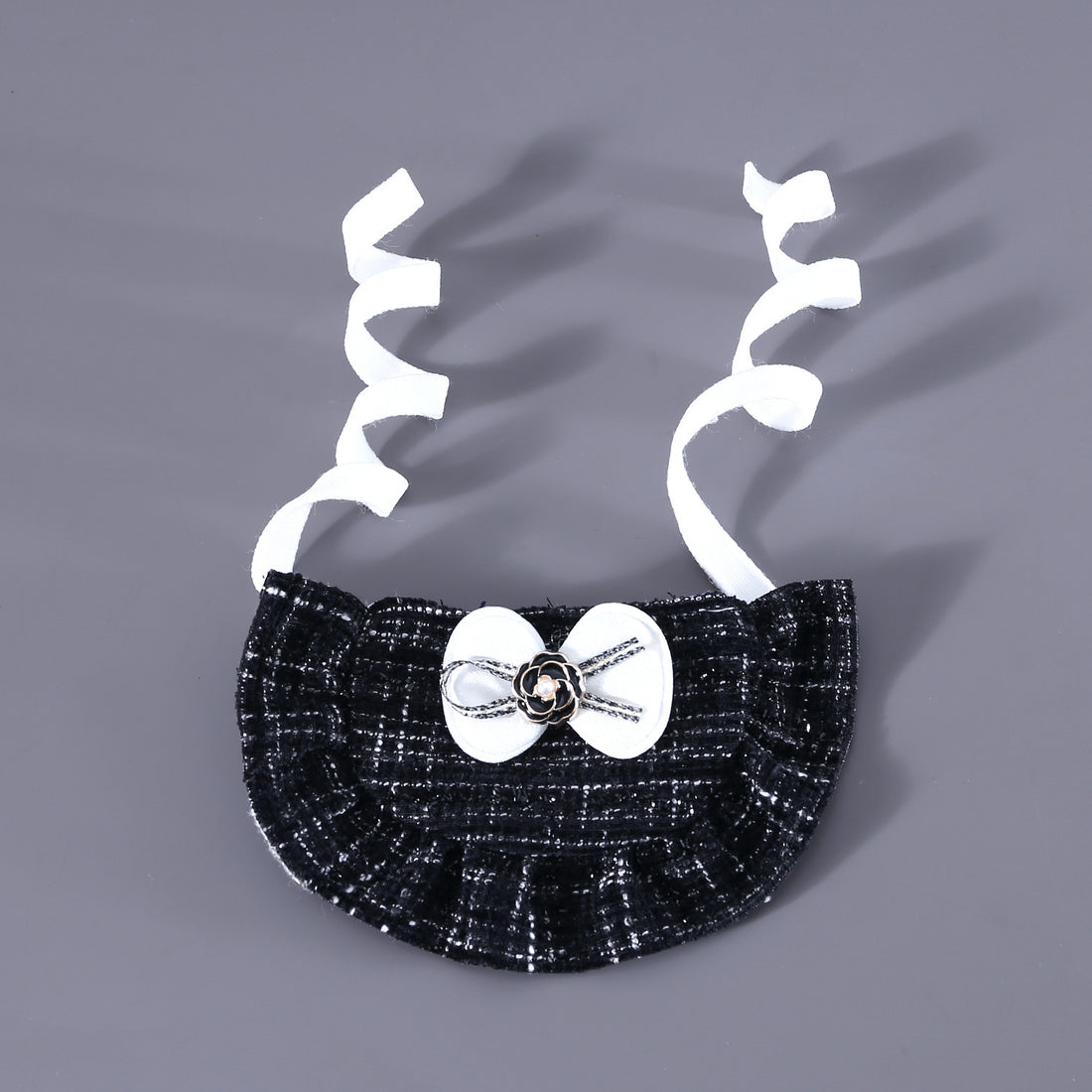 Flower Beret Hat Bow Lace Bib