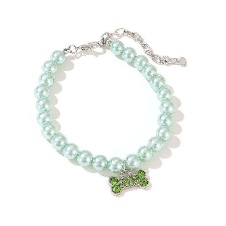 Pet Supplies Collar Pearl Cat Necklace Ornament