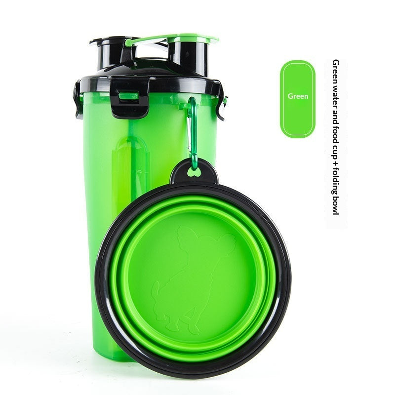 Portable Pet Dog Water Cup Hanging Dog Food Bowl Foldable Dog Bowl