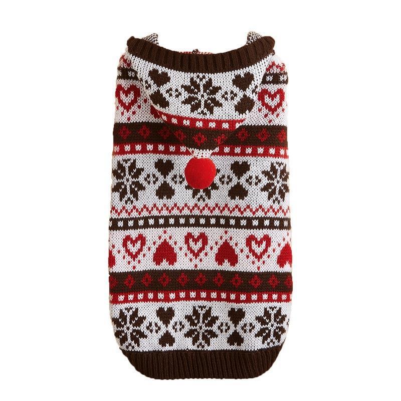 Pet Clothes Snowflake Love Striped Camouflage Knitted Warm Bardo Bichon VIP Dog Sweater