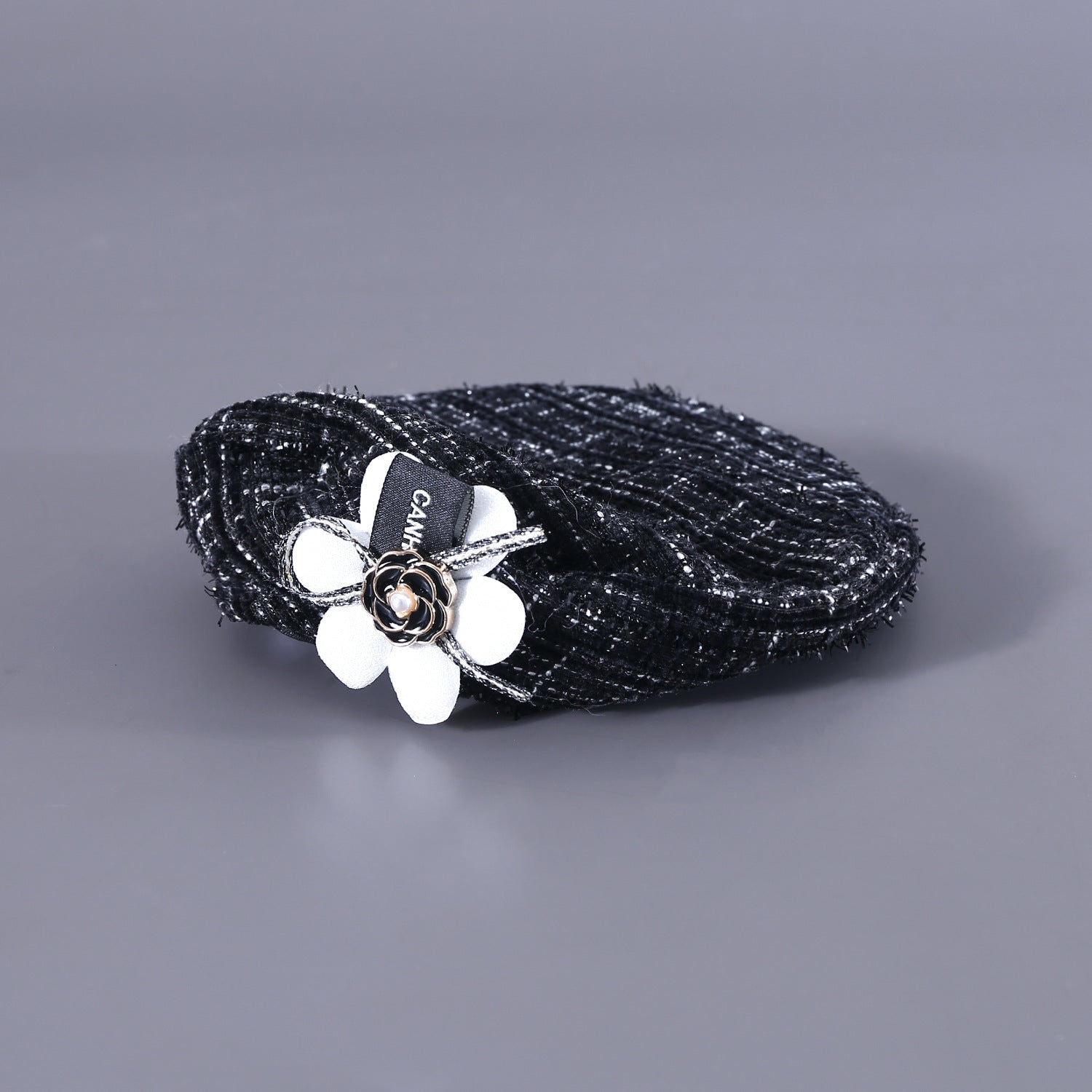 Flower Beret Hat Bow Lace Bib