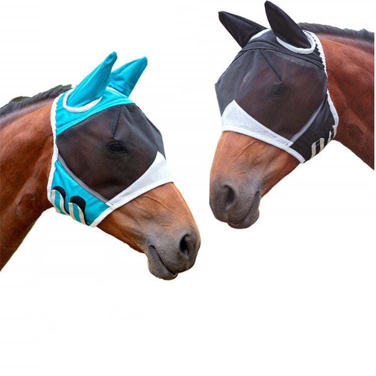 Anti-mosquito And Anti-flying Horse Face Mask With Velcro Style Horse Flying Mask