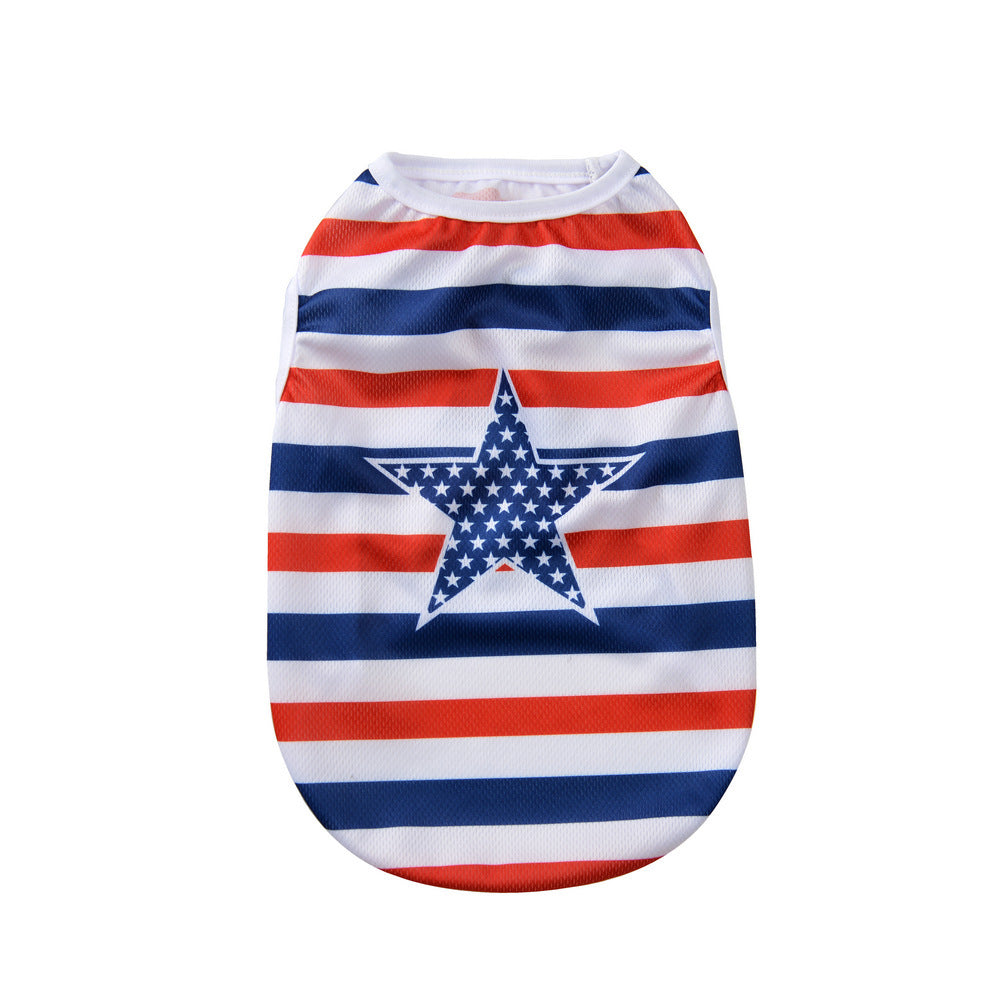 Independence Day Pet Thin Breathable Vest