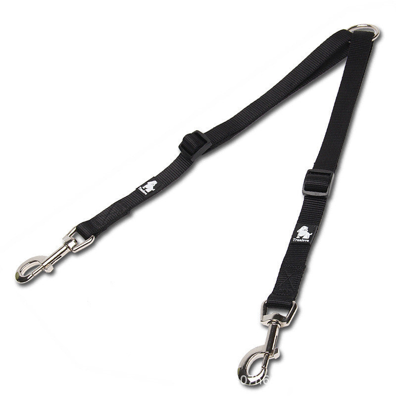 Pet Dog Double Head Two Traction Rope