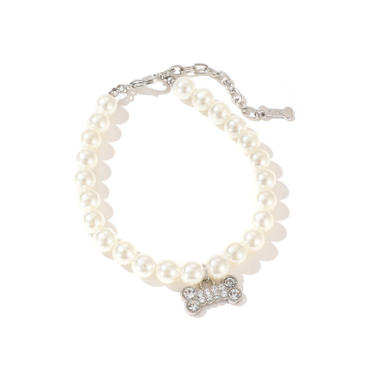 Pet Supplies Collar Pearl Cat Necklace Ornament
