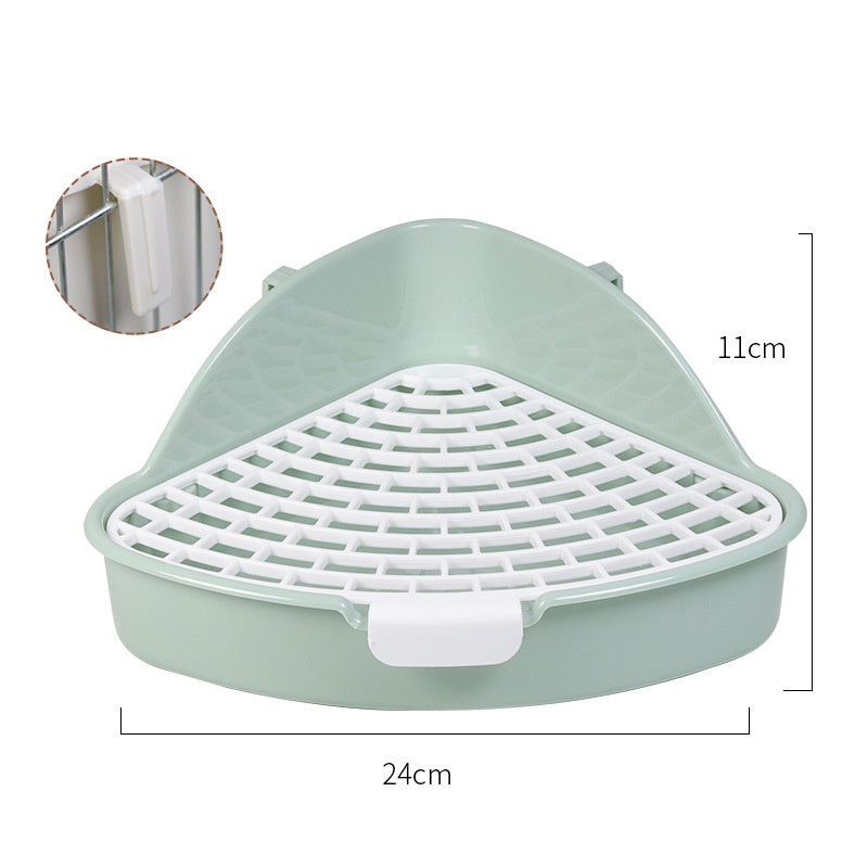 Rabbit Litter Box Bunny Corner Toilet Box Potty Trainer For Hamster Guinea Pig Ferret Rat Chinchialla Cage Pan