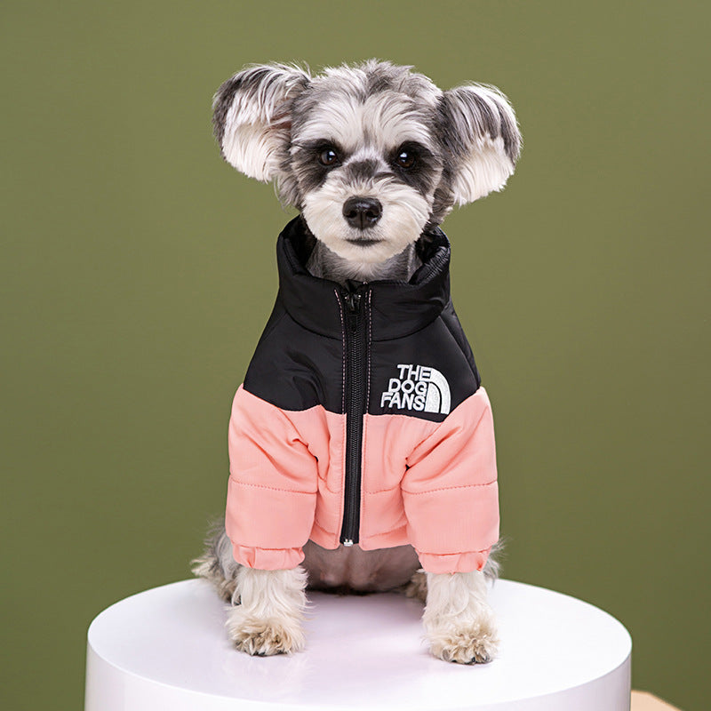 Pet Clothes Trendy Brand Dog Face Cotton Clothes Windproof And Rainproof Shell Jacket