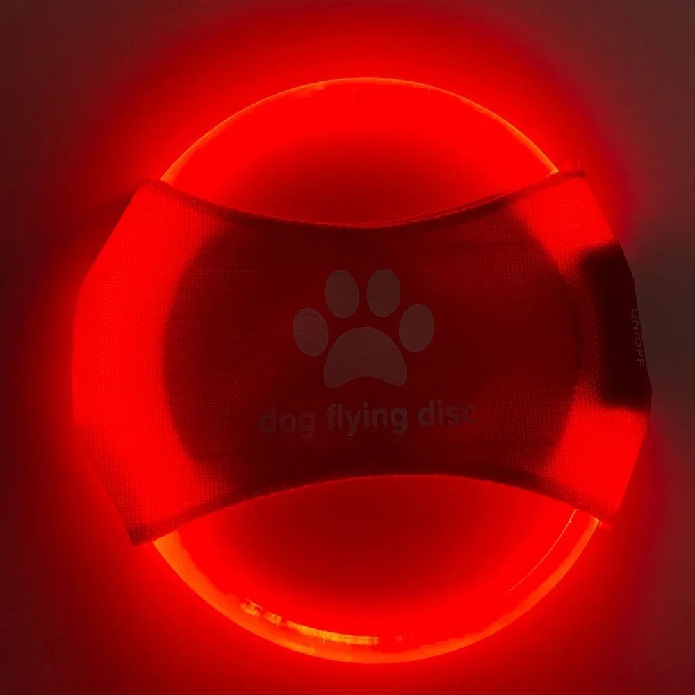 Dog Flying Discs Light Glowing LED LuminousTrainning Interactive Toys Game Flying Discs Dog Toy Pet Dog Accessories