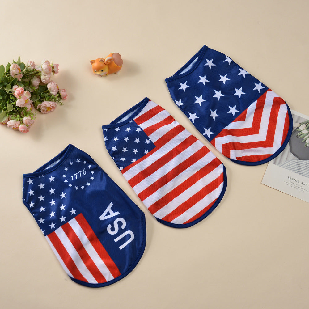 Independence Day Pet Thin Breathable Vest