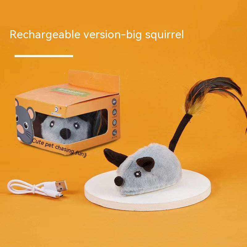 Cat Toy Self-Hi Relieving Boredom Simulation Sound Plush Smart Mouse