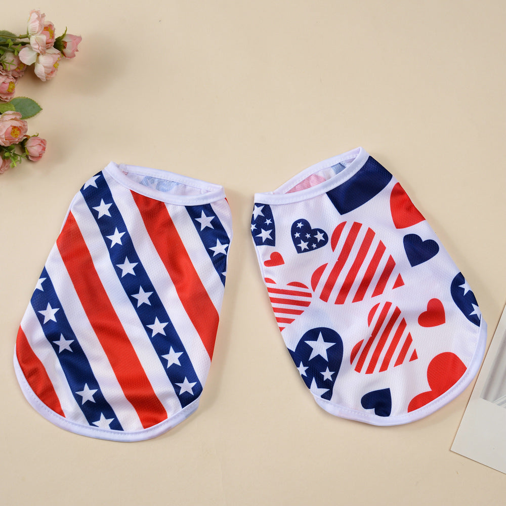 Independence Day Pet Thin Breathable Vest