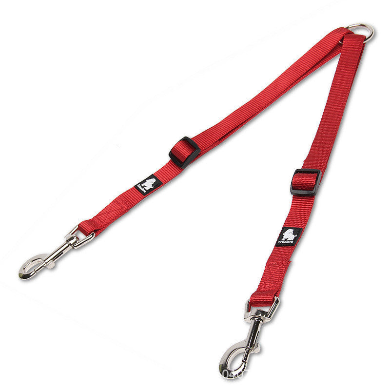 Pet Dog Double Head Two Traction Rope