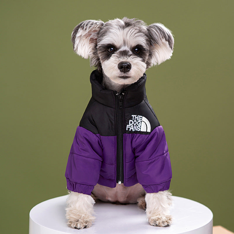 Pet Clothes Trendy Brand Dog Face Cotton Clothes Windproof And Rainproof Shell Jacket