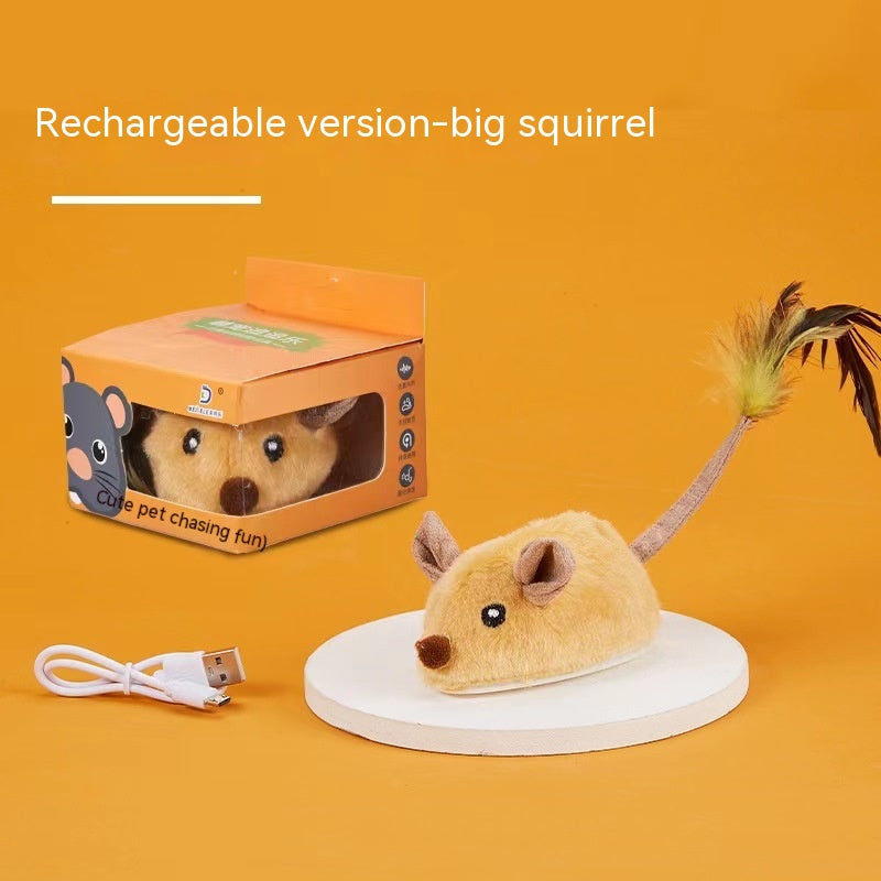 Cat Toy Self-Hi Relieving Boredom Simulation Sound Plush Smart Mouse
