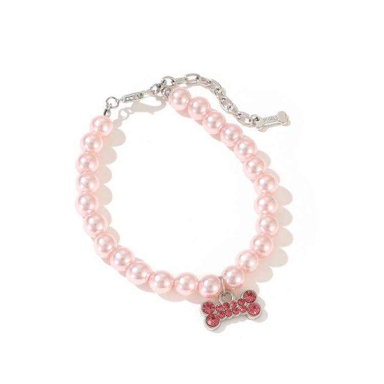 Pet Supplies Collar Pearl Cat Necklace Ornament