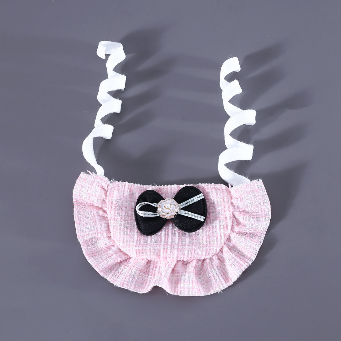 Flower Beret Hat Bow Lace Bib