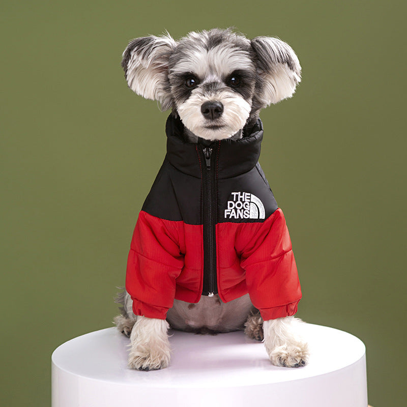 Pet Clothes Trendy Brand Dog Face Cotton Clothes Windproof And Rainproof Shell Jacket