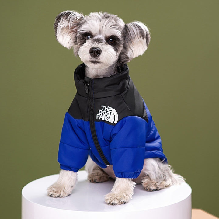 Pet Clothes Trendy Brand Dog Face Cotton Clothes Windproof And Rainproof Shell Jacket